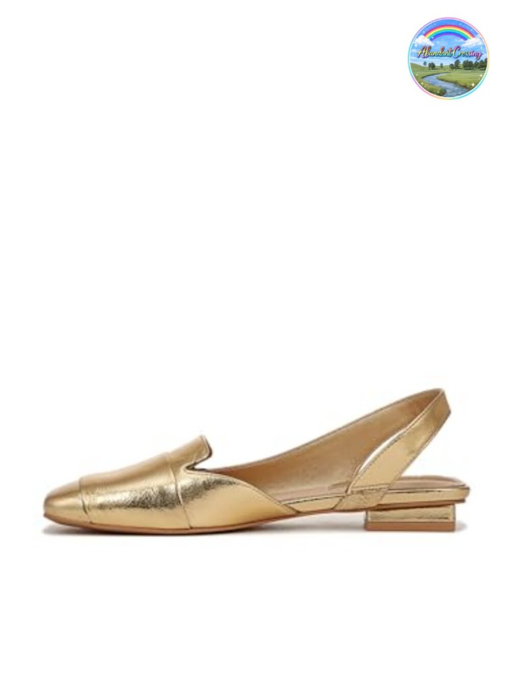 Leather Slingback Ballet Flats Square Toe Women's Comfortable Work Shoes